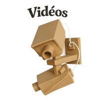 Caméra en carton avec _Vidéos_
